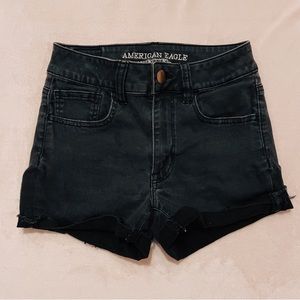 American Eagle black high rise shorts